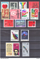 POLOGNE 1972 Yvert 1993-1994 + 2003-2006 + 2016-2018 + 2039-2040 + 2049 + 2055-2057 NEUF** MNH - Unused Stamps