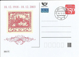 CDV A 98 Czech Republic 85th Anniversary Of The 1st Czechoslovak Stamp 2003 Mucha's Design - Postales