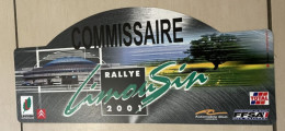 RALLYE LIMOUSIN 2001 - Plaques De Rallye