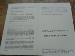 Doodsprentje/Bidprentje   ANGÈLE VAN DAMME   Oud-Leidster Chiro St Kruis Winkel      Zelzate 1951-1985 Gent - Religion & Esotericism