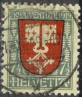 Schweiz Suisse Pro Juventute 1919: Wappen Nidwalden Zu WI12 Mi 149 Yv 173 Voll-⊙ ADLISWIL 13.XII.19 (Zumstein CHF 20.00) - Usati