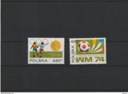 POLOGNE 1974 Coupe Du Monde De Football, Allemagne Yvert 2155-2156, Michel 2315-2316 NEUF** MNH - Neufs