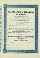 Titre De 1913 - Chapellerie & Filature De Lemsal -Anciens Ets A. Thiel - Blanco - EF - Russia