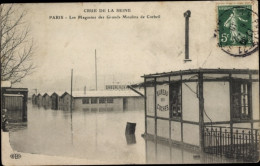 CPA Paris, Die Große Seineflut Januar 1910, Die Geschäfte Der Großen Mühlen Von Corbeil - Altri & Non Classificati