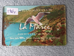 HOTEL KEYS - 2590 - ITALY - LA MARÉE - NESTLÉ - Hotel Keycards