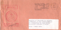 ENVELOPPE AVEC CACHET CAPITAINE DE VAISSEAU - COMMANDANT B.M.M. C.G.R. TOULON - TOULON NAVAL LE 08/09/88 - Correo Naval