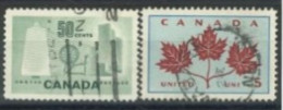 CANADA - 1953/64, TEXTILE INDUSTRY & CANADIAN UNITY STAMPS SET OF 2, USED. - Gebruikt