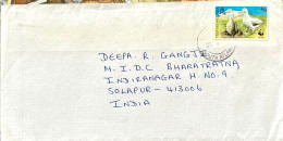 TRISTAN DA CUNHA 2005, Coxer Bird, WWF, South Atlantic Cancel Cover Voed To India - Tristan Da Cunha