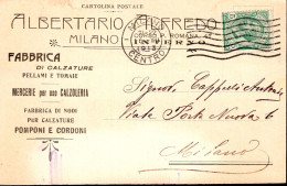 Regno D'Italia (1913) - Ditta Alfredo Albertario - Cartolina Da Milano Per Città - Poststempel