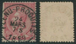 émission 1884 - N°46 Obl Simple Cercle "Flenu-produits" // (AD) - 1884-1891 Leopold II