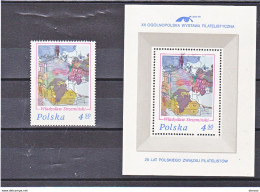 POLOGNE 1975 PEINTURE Yvert  2250 + BF 70,  Michel 2415 + Bl 64 NEUF** MNH Cote 3,70 Euros - Ongebruikt