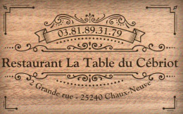 25-  CHAUX NEUVE   -PUB - CARTE VISITE -RESTAURANT LES TREMPLINS - Andere & Zonder Classificatie