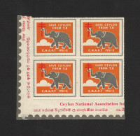 Ceylon 1951 "Anti TB" Condition MNH #931-933 (blocks Of 4) - Sri Lanka (Ceylan) (1948-...)