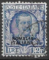 SOMALIA - 1926 - FLOREALE  LIRE 1,25 - USATO (YVERT 97 - MICHEL 101 - SS 100) - Somalie