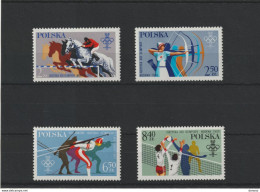 POLOGNE 1980 JEUX OLYMPIQUES MOSCOU Yvert 2491-2494  Michel 2674-2677 NEUF** MNH - Neufs