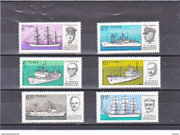 POLOGNE 1980 BATEAUX Yvert 2517-2522,  Michel 2699-2704 NEUF** MNH Cote 4,50 Euros - Nuevos