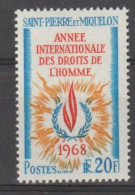 SAINT-PIERRE Et MIQUELON - Année Internationale Des Droits De L'Homme - Unused Stamps