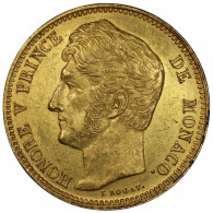 Monaco Honoré V 40 Francs Or Essai 1838 M - Charles III.