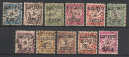 SPM - 1925-27 - Taxe TT N°YT. 10 à 20 - Série Complète - Oblitéré / Used - Impuestos