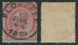 émission 1884 - N°46 Obl Simple Cercle "Floreffe" // (AD) - 1884-1891 Leopold II