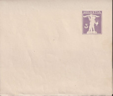 1916 Schweiz Streifband Zum: 33 ** 3 Cts Hellblauviolett, Tell Knabe - Stamped Stationery