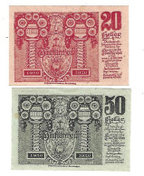 *notgeld   Austria Taufkrrchen A/d Trattnach   20+50 Heller 1059  Cat Val 2,00 Euro - Autriche