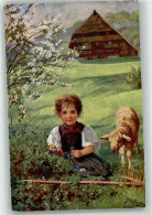 39428407 - Maedchen Tracht Lamm Schwarzwaldhaus Verlag V.Koenig Serie IV Blatt I - Sonstige & Ohne Zuordnung