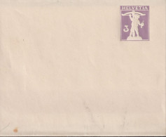 1916 Schweiz Streifband Zum: 33 ** 3 Cts Hellblauviolett, Tell Knabe - Enteros Postales