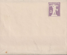 1916 Schweiz Streifband Zum: 33 ** 3 Cts Hellblauviolett, Tell Knabe - Stamped Stationery