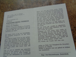Doodsprentje/Bidprentje  STEPHANIE MARIA ITERBEKE   St Kruis Winkel 1900-1986  (Wwe Clement Van Peteghem) - Religion & Esotérisme