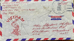 VIETNAM-USA WAR COVER 1967, ARMY & AIR FORCE POST SERVICE, ARMY MILITARY, DRAGON PICTURE ILLUSTRATE You Sent - Vietnam