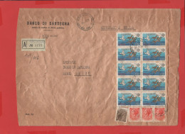 ITALIA - Storia Postale Repubblica - 1979 - 10x 220 Europa, 24ª Emissione; Zampa Di Un Colombo Viaggiatore Con Messaggio - 1971-80: Poststempel