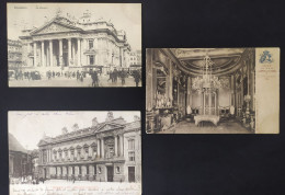 3 CAP Bruxelles: La Bourse, La Banque Nationale, Le Palais SAR (années1900) - Monuments, édifices