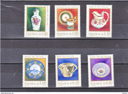 POLOGNE 1981 PORCELAINES Yvert 2556-2561 NEUF** MNH Cote 4 Euros - Unused Stamps