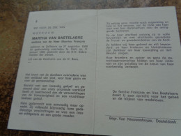 Doodsprentje/Bidprentje  MARTHA VAN BASTELAERE   Zaffelare 1909-1986 Gent  (Wwe Maurice François) - Religion & Esotérisme