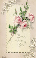 Cpa Fantaisie - En Relief - Bonne Et Heureuse Fête - 1907 Beaucourt 90 - - Sonstige & Ohne Zuordnung