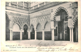 CPA Carte Postale Espagne Sevilla Alcazar Patio De Las Doncellas 1903 VM80402 - Sevilla (Siviglia)