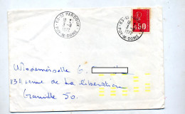 Lettre Cachet Saint Pardoux Index Tri Jaune - Manual Postmarks