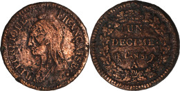 FRANCE - AN 5 (1796) - UN DECIME - 32 Mm - Paris (A) - 19-236 - 1795-1799 Directorio