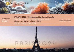Chypre Cyprus Zypern 2024 - Leaflet - JO Paris- Olympic Games - Olympics - Olympische Spiele - EUROPA 3 Scans - - Sommer 2024: Paris