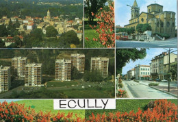 Ecully Commune France 6 Multi Views Rare Postcard - Andere & Zonder Classificatie