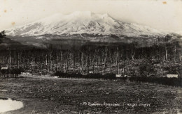 Mt. Ruapehu Volcano Mountain New Zealand RPC Old Postcard - Nieuw-Zeeland