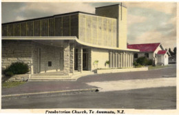 Presbyterian Church Awamuta New Zealand Old Postcard - Nuova Zelanda