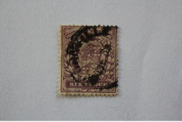 1902 Y&T GB 114 EDWARD VII 6 PENCE POURPRE MAT PERFORE C B B - Perforés