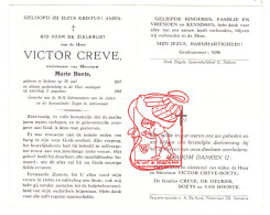 DP Victor Creve ° Stekene 1887 † 1968 X Marie Boets // De Decker Van Hooste - Images Religieuses