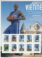 Feuillet Collector Poitiers Basket Les Géants De La Vienne France 2013 IDT L V 20gr 10 Timbres Autoadhésifs N°193 - Collectors