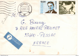 1982 Lettre Par Avion De Cracovie Pour Pessac - Cartas & Documentos