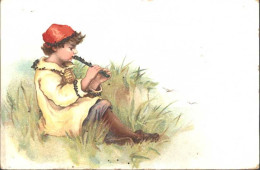 13811107 - Floete Spielender Junge , Glitzer - Musique Et Musiciens