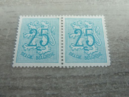 Belgique - Lion - 25c. - Bleu Clair - Double Non Oblitéré - Année 1950 - - Unused Stamps