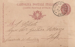 Italy. A210. Rionero In Vulture. 1897. Annullo Grande Cerchio RIONERO IN VULTURE, Su Cartolina Postale. - Storia Postale